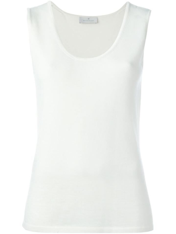 Maison Ullens Scoop Neck Knit Tank Top - Nude & Neutrals