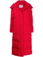 Woolrich Long Puffer Coat - Red