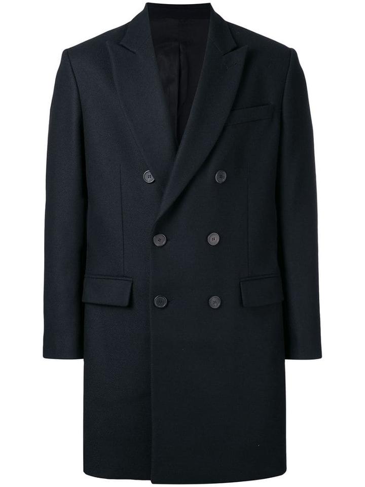 Ami Paris Double Breasted Coat - Blue