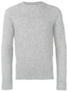 Ami Paris Crewneck Raglan Sleeves Sweater - Grey