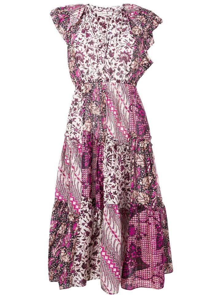 Ulla Johnson Contrast Print Dress - Pink