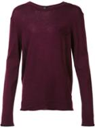 Osklen Long Sleeve Crew Neck Jumper, Men's, Size: G, Pink/purple, Cotton