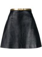 Miu Miu Bow Belt Mini Skirt - Black