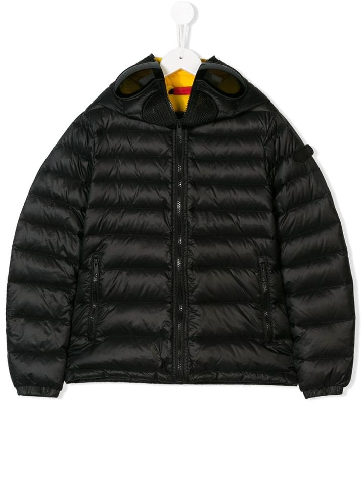 Ai Riders On The Storm Kids Teen Visor Padded Jacket - Black