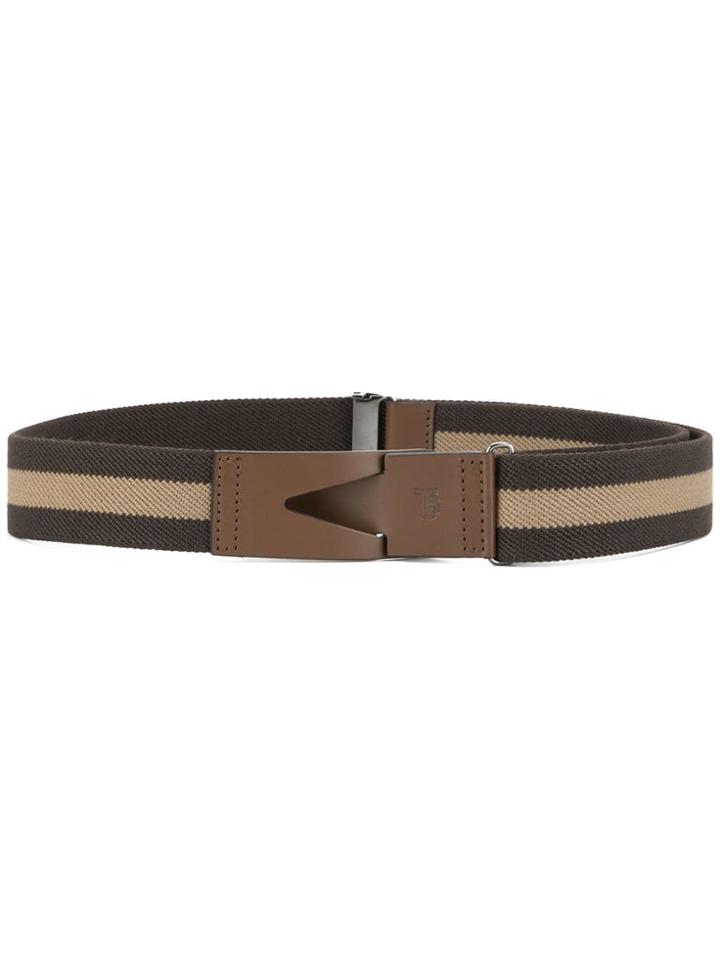 Tod's Greca Striped Belt - Brown