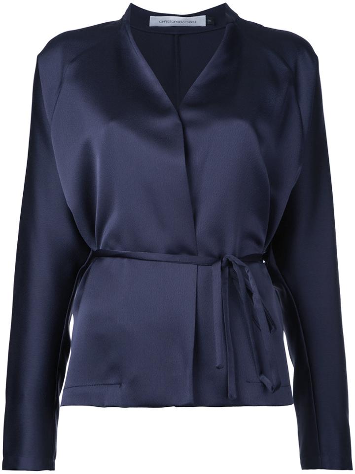 Christopher Esber Wrap Blouse - Blue