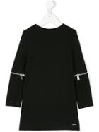 Dsquared2 Kids - Zip Detail Sleeve Dress - Kids - Nylon/spandex/elastane/rayon - 8 Yrs, Black