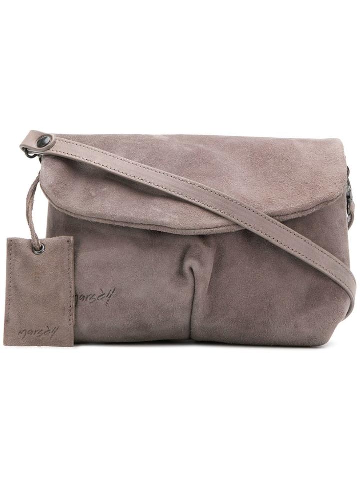 Marsèll Suede Cross Body Bag - Grey