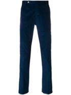 Entre Amis Straight Fit Corduroy Trousers - Blue