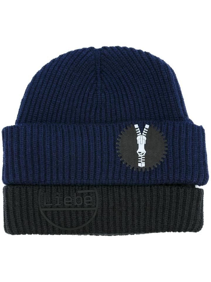 Maison Margiela Bi-colour Ribbed Hat