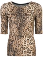 Marc Cain Leopard Print Top - Brown