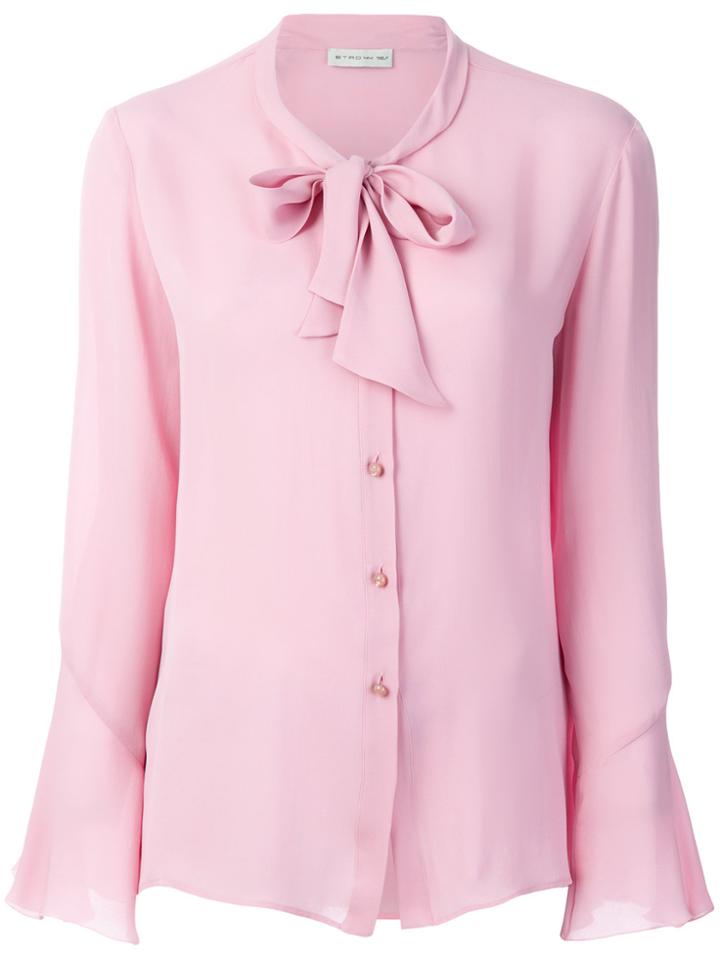 Etro Pussybow Blouse - Pink & Purple