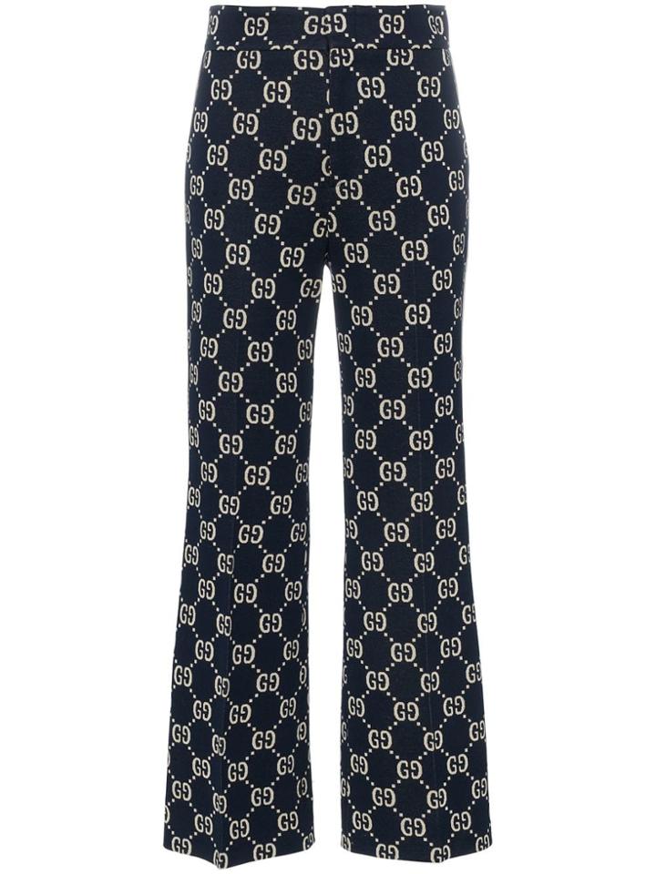 Gucci Gg Logo Cropped Jersey Trousers - Unavailable