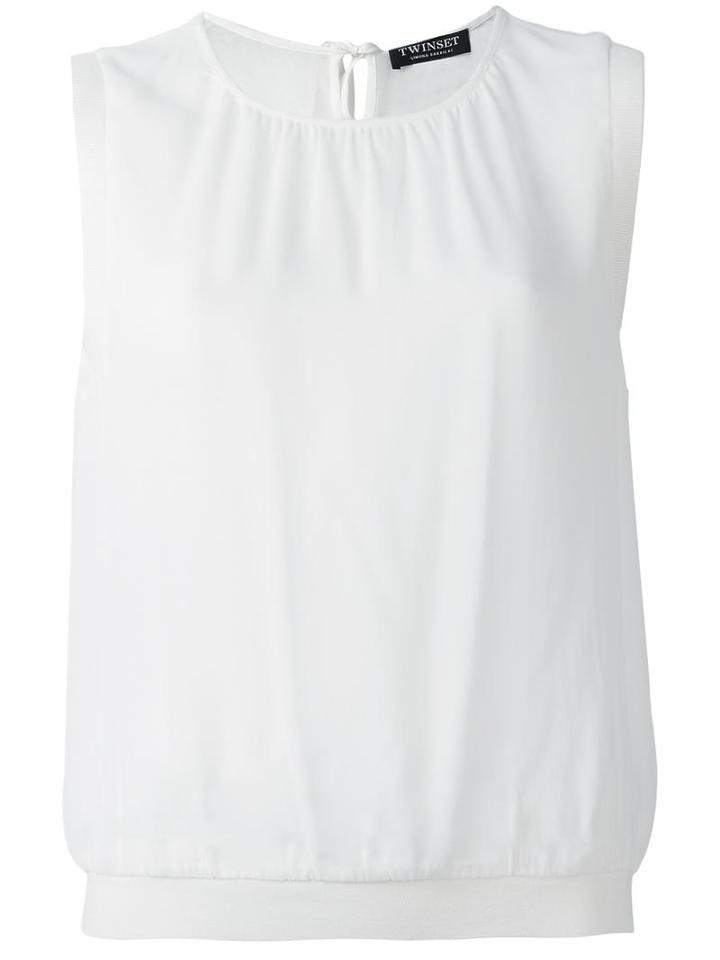 Twin-set Back Tie Top, Women's, Size: 42, White, Viscose