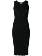 Michael Kors Collection Ribbed Midi Dress - Black
