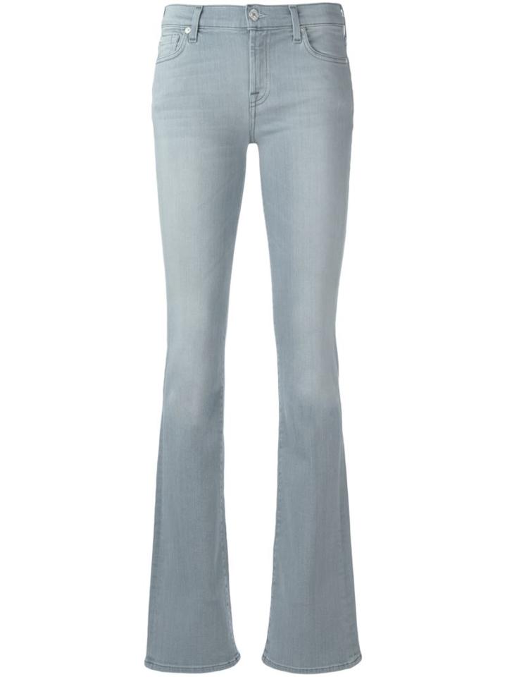 7 For All Mankind Flared Jeans, Women's, Size: 28, Grey, Cotton/polyester/spandex/elastane