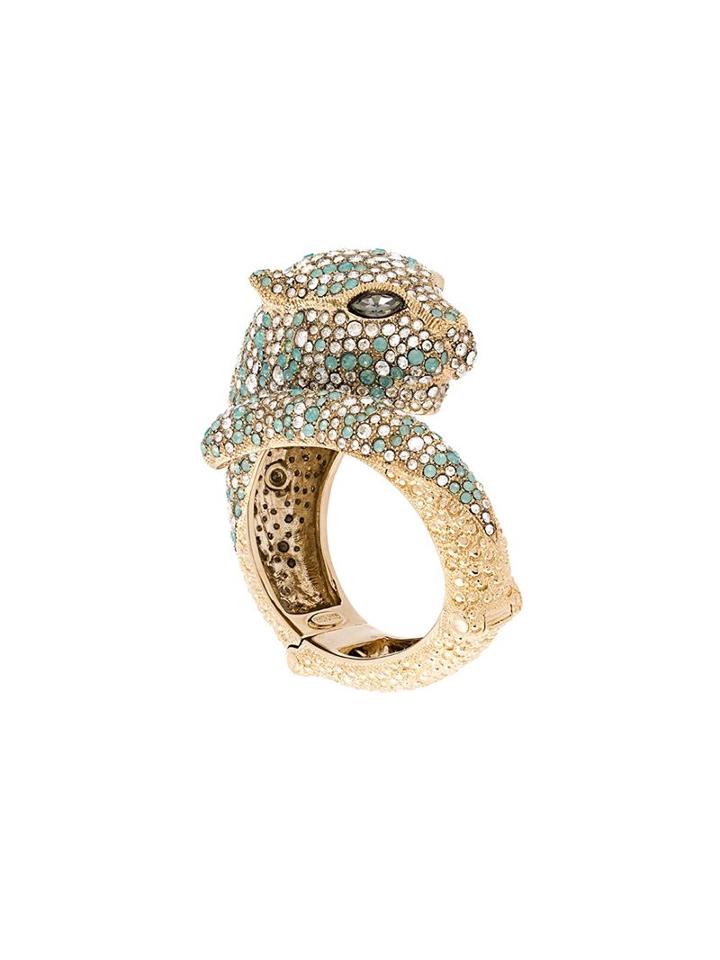 Roberto Cavalli Crystal Panther Bracelet, Women's, Metallic, Brass/swarovski Crystal