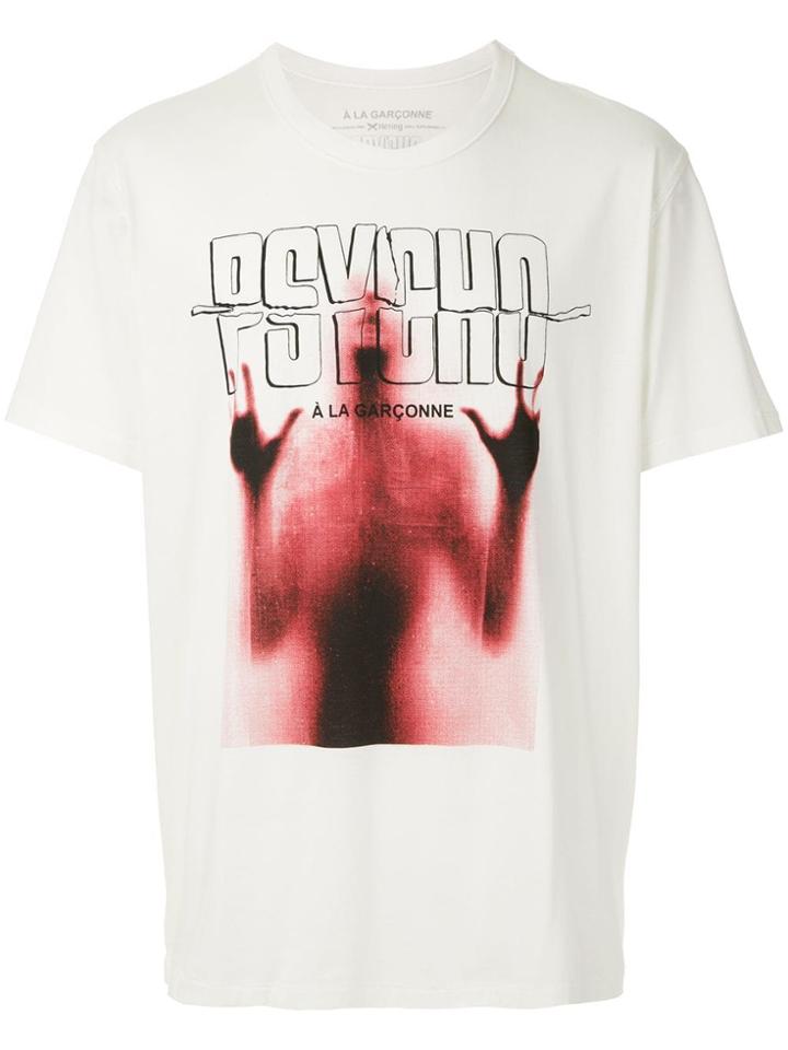 À La Garçonne Camiseta Psycho À La Garçonne + Hering - White