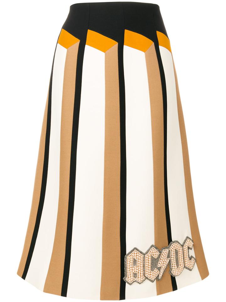 Gucci Ac/dc Print Skirt - Multicolour