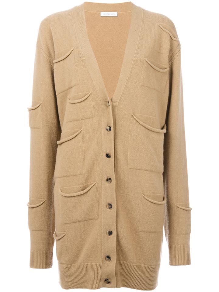 Jw Anderson Multi Pocket Cardigan - Nude & Neutrals