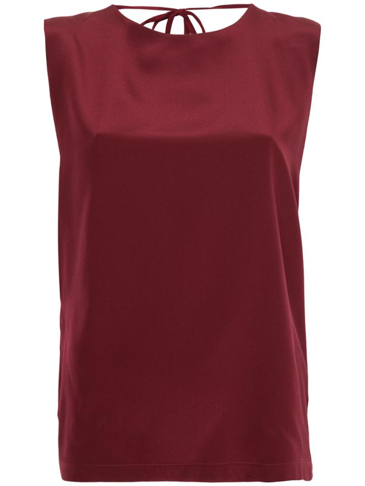 Kacey Devlin Exposed Shoulder Blade Top - Red