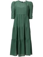 See By Chloé Striped Midi Dress - Green