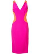 Mugler Colour Block Sleeveless Mini Dress - Pink