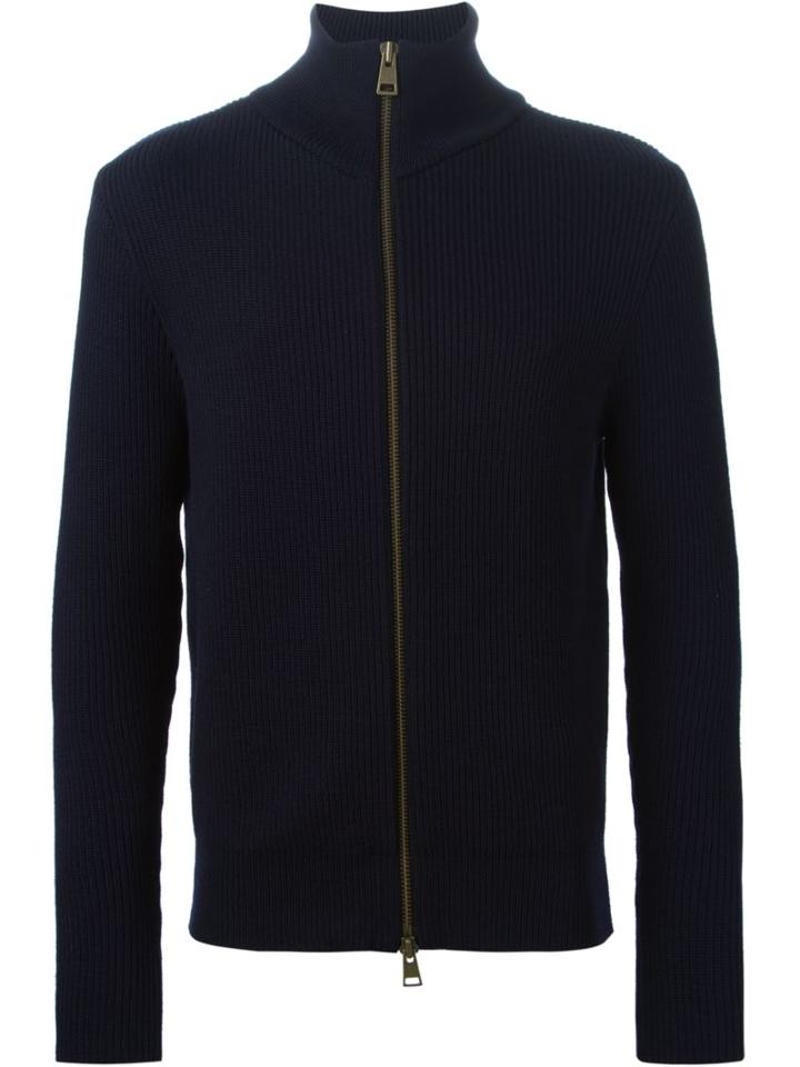 Ami Alexandre Mattiussi Zipped Cardigan, Men's, Size: Xs, Blue, Merino