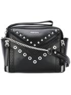 Diesel - Studded Shoulder Bag - Women - Calf Leather - One Size, Women's, Black, Calf Leather