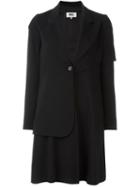 Mm6 Maison Margiela Layered Sleeves Long Blazer, Women's, Size: 38, Black, Polyester/viscose