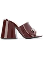 Gucci High-heeled Slides - Red
