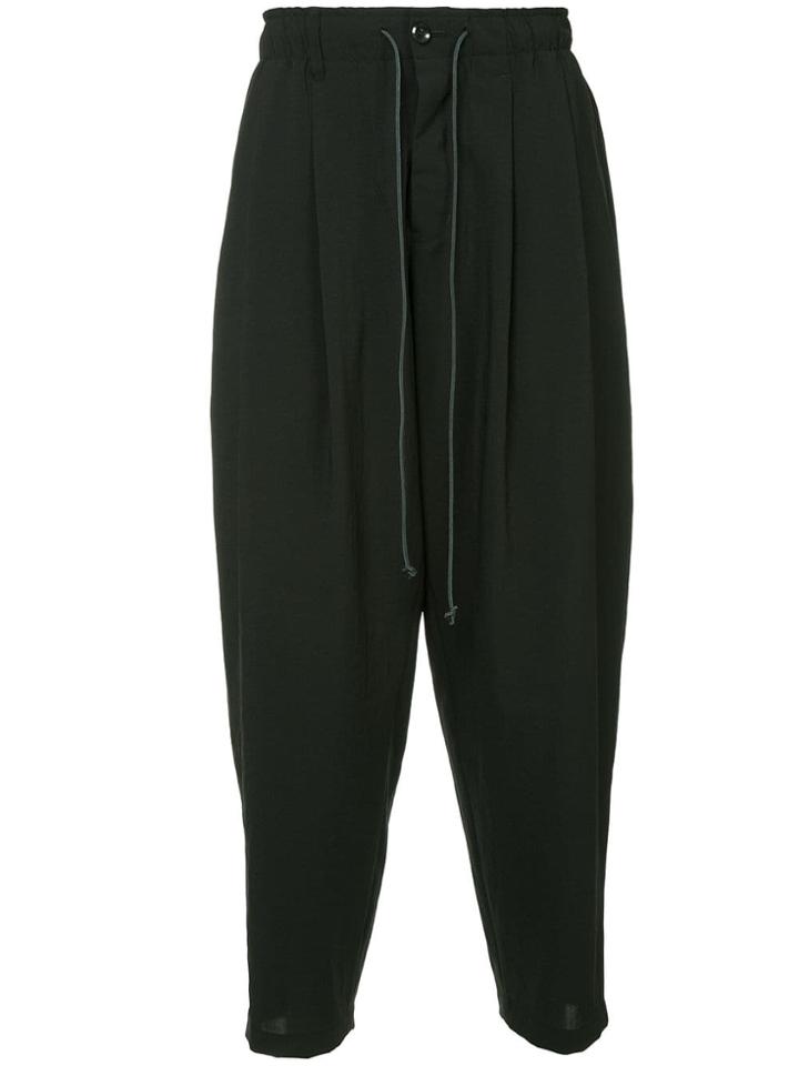 Kazuyuki Kumagai Relaxed Tapered Trousers - Black