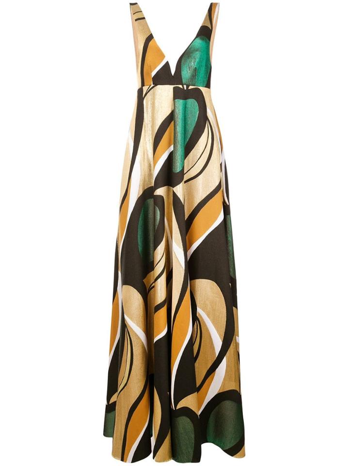 Rochas Printed Maxi Dress - Multicolour