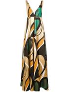 Rochas Printed Maxi Dress - Multicolour