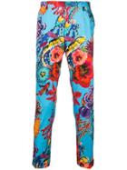 Paul Smith Floral Print Trousers - Blue