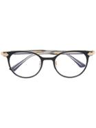 Gucci Eyewear Round Frame Glasses, Black, Acetate/titanium