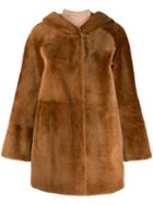 Drome Reversible Faux Fur Coat - Brown