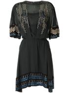 Isabel Marant Camelia Embroidered Mini Dress - Black