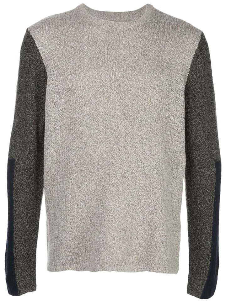 Folk Textured Crew - Grey