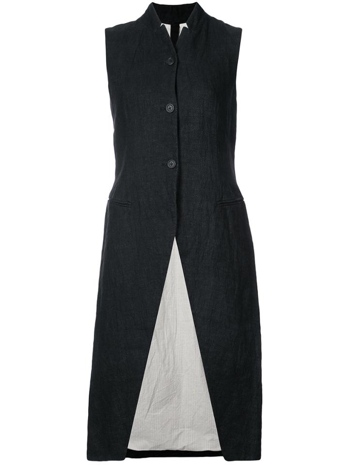 Forme D'expression Long Single-breasted Gilet - Black