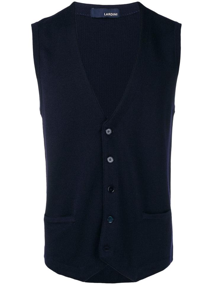 Lardini Buttoned Cardigan - Blue