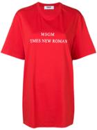 Msgm Times New Roman T-shirt - Red