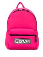 Versace 90s Vintage Logo Backpack - Pink