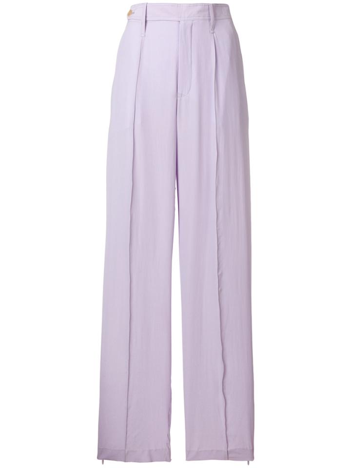 Joseph Silk Tailored Trousers - Pink & Purple