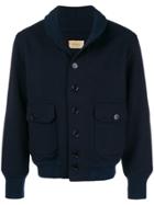 Fortela High Neck Bomber Jacket - Blue