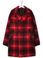 Nº21 Kids Check Patterned Textured Coat
