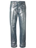 Glitter Jeans, Women's, Size: 28, Grey, Cotton, Golden Goose Deluxe Brand