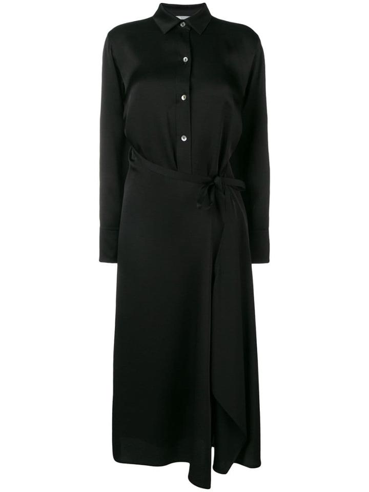 Vince Shirt Wrap Dress - Black