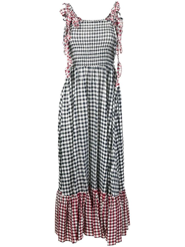 Liu Jo Checked Maxi Dress - Blue