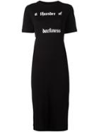 Mcq Alexander Mcqueen A Thunder Of Darkness T-shirt Dress, Women's, Size: Medium, Black, Cotton